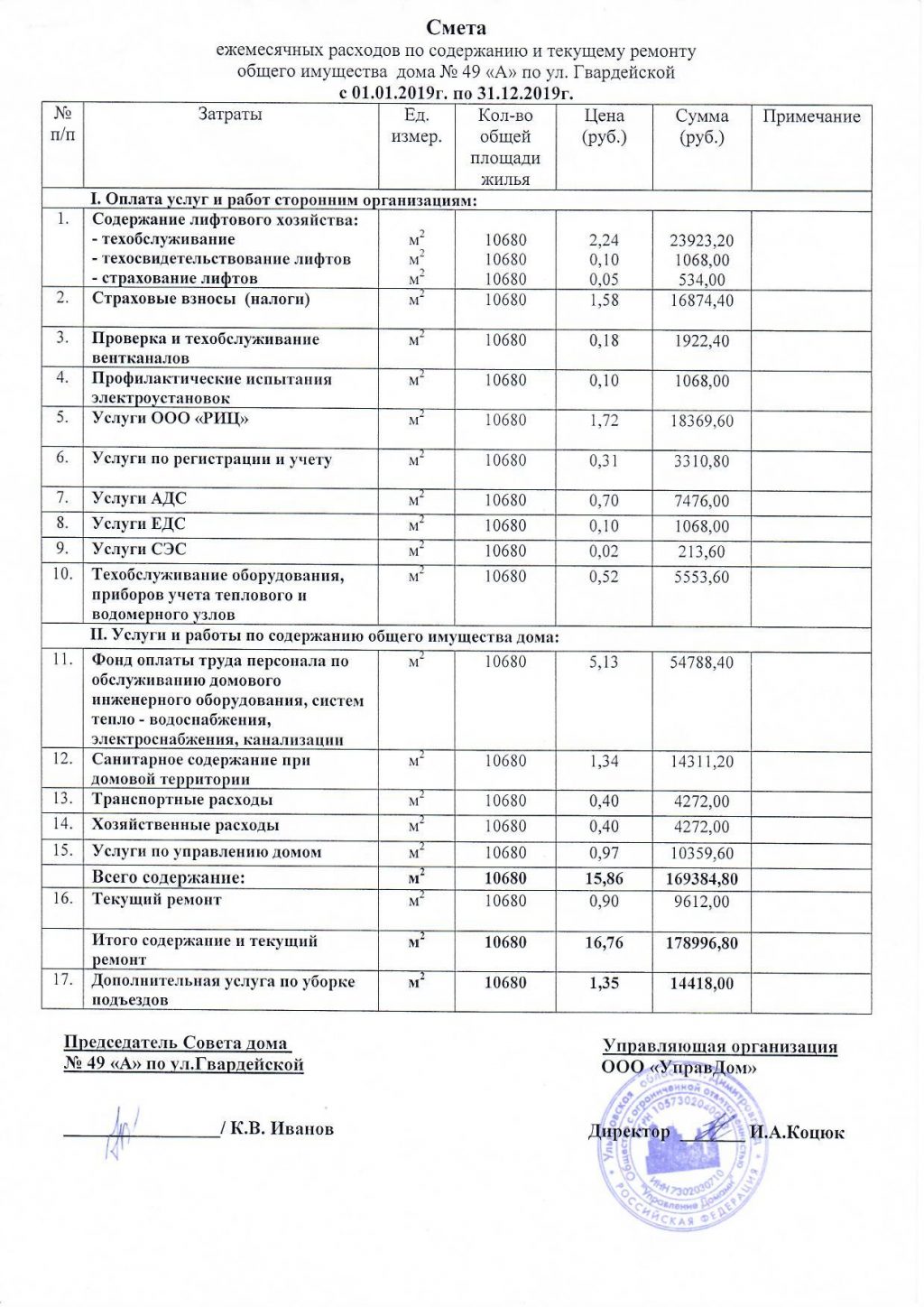 Управление дома ул. Гвардейская 49А — 2020 — УправДом